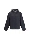 Our Legacy Soft Fabric Hoodie With Double Zip Fastening In Blue