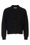Our Legacy Fine Knit Polo Sweater In Black