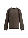 Our Legacy Soft Durable Knitwear Contrast Trim In Brown