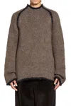 Our Legacy Soft Durable Knitwear Contrast Trim In Brown