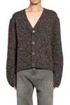 Our Legacy Brown Textured Wool Cardigan In Brown