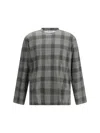 Our Legacy Box Longsleeve In Oakland Check Legacy Jersey In Gray