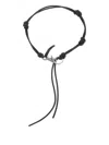 Our Legacy Udon Ladon Leather Necklace In Black