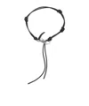 Our Legacy Knotted Leather Keyring In Black