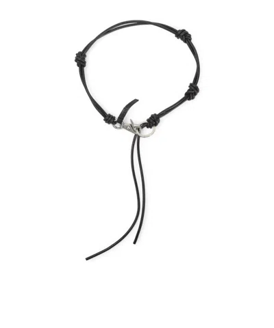 OUR LEGACY KNOTTED LEATHER KEYRING