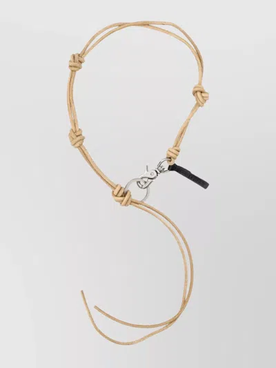 Our Legacy Knotted Metal Ring Necklace In Gold