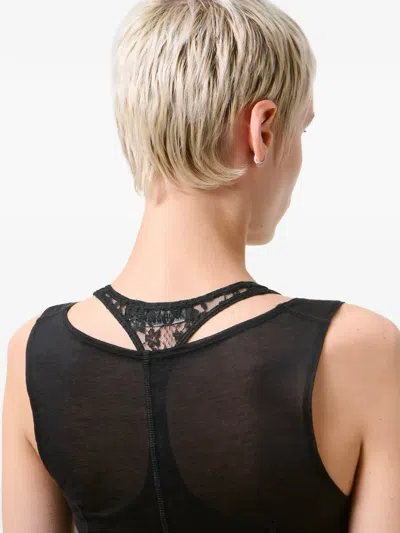 Our Legacy Lace-trim Tank Top In Black