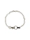Our Legacy Ladon Matte Nickel Key Ring In Metallic