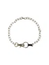 Our Legacy Ladon Matte Nickel Key Ring In Silver