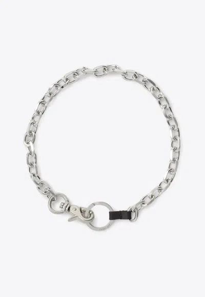 Our Legacy Ladon Matte Nickel Key Ring In Silver