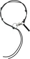 Our Legacy Udon Ladon Leather Necklace In Black
