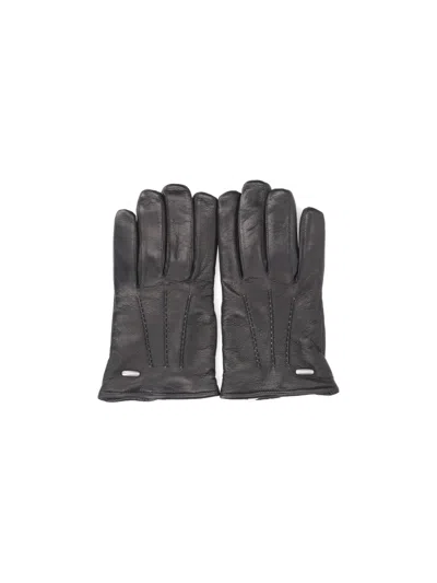 Our Legacy Lamb Leather Gloves In Black