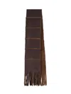 Our Legacy Fringed Rectangular Scarf Shearling Lining In Brown