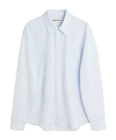 Our Legacy Lapel Long-sleeved Shirt In White