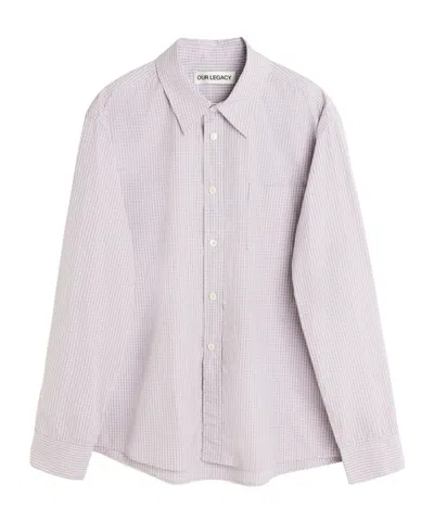 Our Legacy Lapel Long-sleeved Shirt In White
