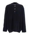 Our Legacy Lapel Long-sleeved Sweater In Black