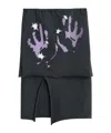 Our Legacy Navy Slashed Midi Skirt In Black