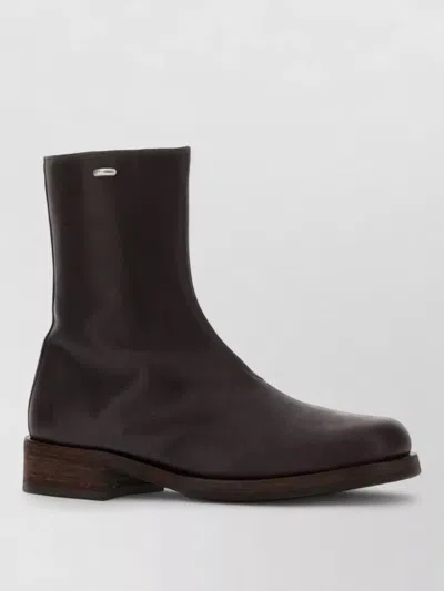 Our Legacy Camion Leather Ankle Boots In Brown