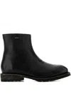 Our Legacy Black Leather Engine Ankle Boots In Black