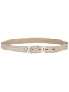 Our Legacy White Cow Leather Belt In Neutral