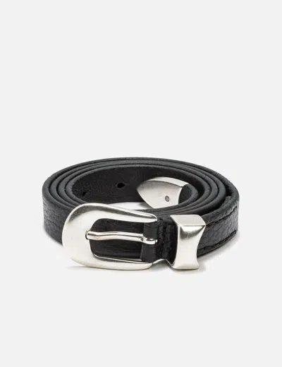 Our Legacy Leather Belt In Black