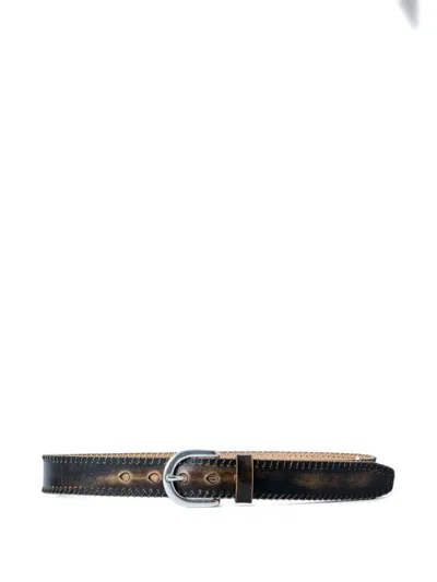Our Legacy Leather Belt In Blue