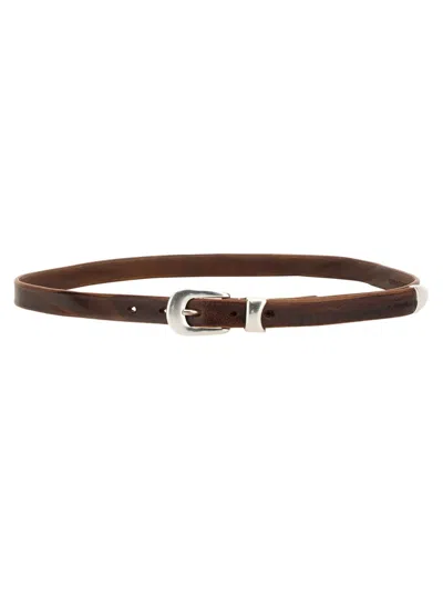 Our Legacy Leather Belt In Brown