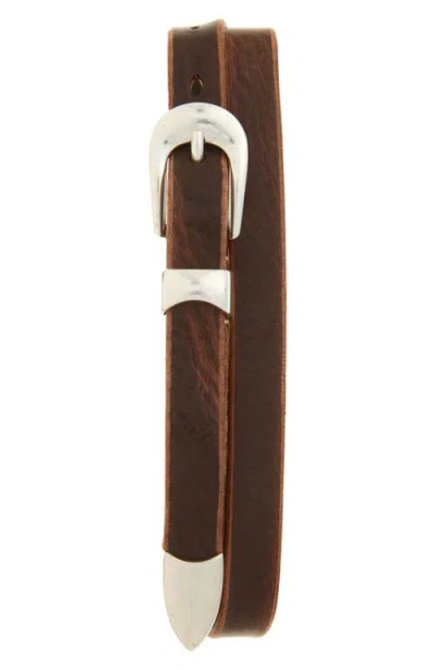 Our Legacy Leather Belt In Brown Leather