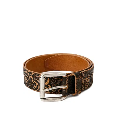 Our Legacy Leather Belt In Neutral
