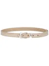 Our Legacy White Cow Leather Belt In Neutral