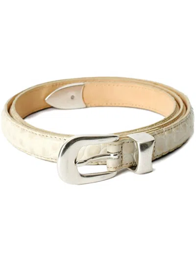 Our Legacy Leather Belt In Neutrals