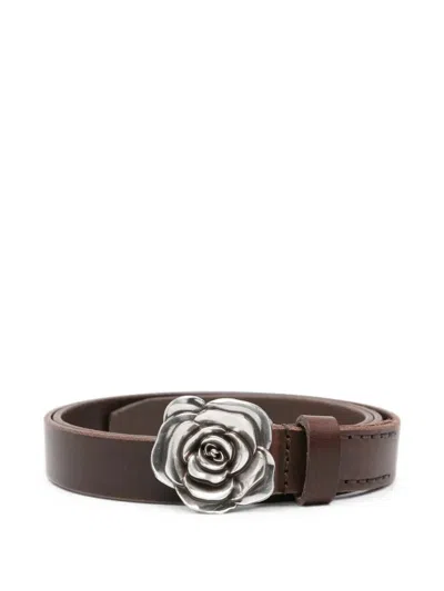 Our Legacy Leather Belt "rose" In Brown