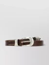 Our Legacy Leather Belt With Adjustable Fit And Pointed Tip