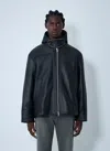 Our Legacy Leather Blizzard Jacket In Blue