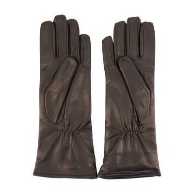 Our Legacy Leather Calfskin Gloves In Black