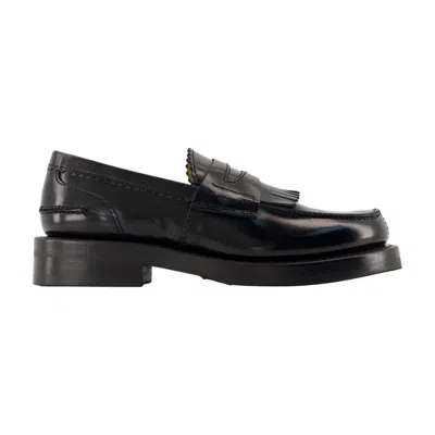 Our Legacy Leather Calfskin Loafer In Black