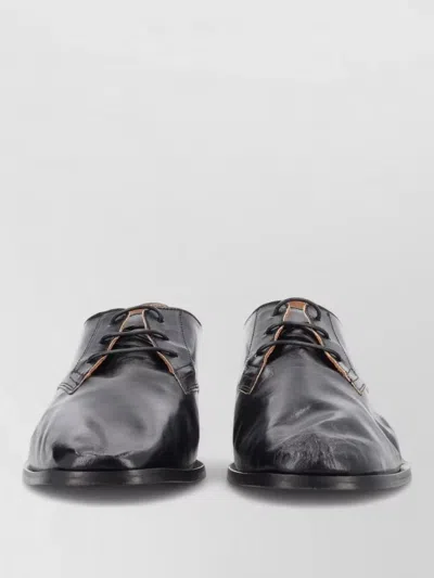 Our Legacy Leather Derby Shoes In Black