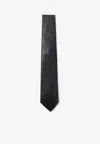 Our Legacy Textured Finish Tie Traditional Shape In Black