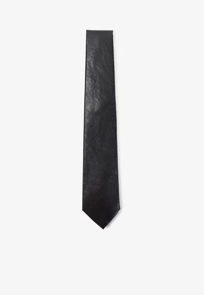 OUR LEGACY LEATHER-EFFECT TIE