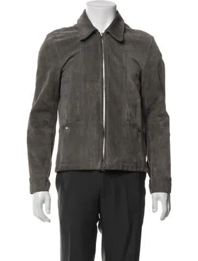 Pre-owned Our Legacy Leather Jacket In Green