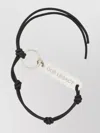 Our Legacy Leather Keychain Knot Detailing In Black