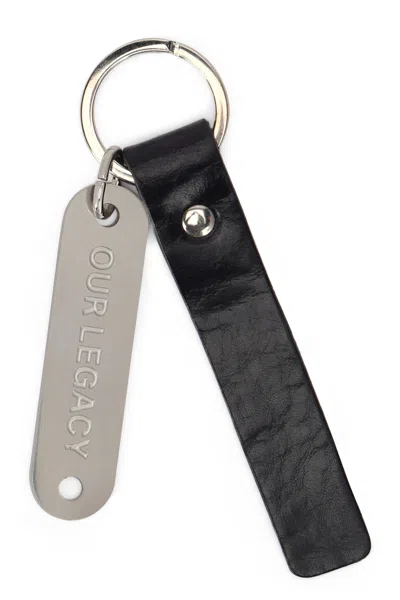 Our Legacy Leather Keyring In Black
