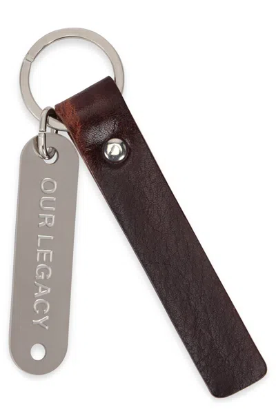 Our Legacy Leather Keyring In Brown