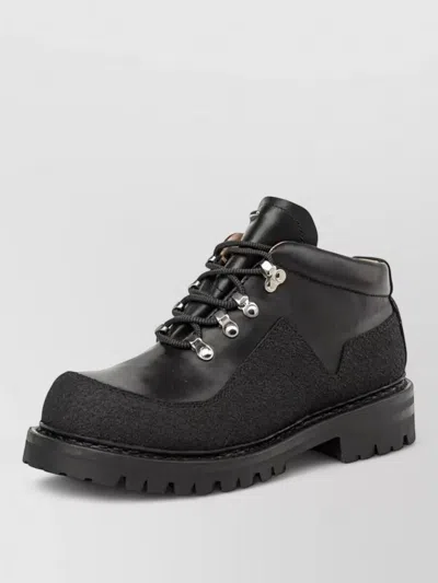Our Legacy Leather Lace-up Boots In Black