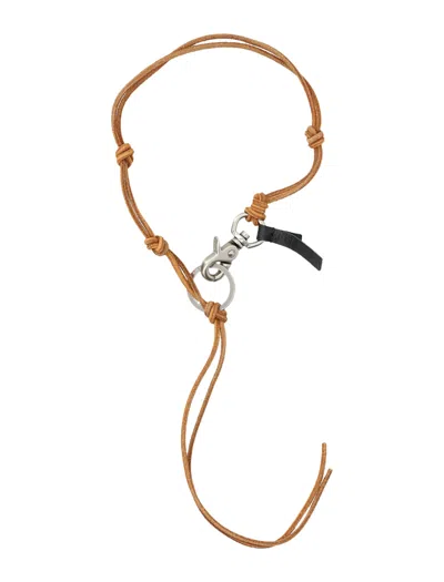 Our Legacy Leather Ladon Keyring In Brown