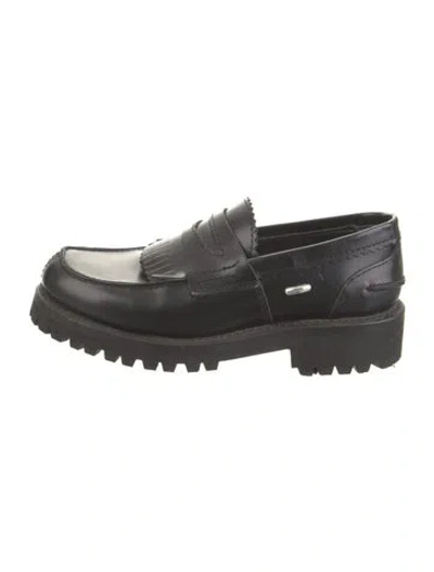 Pre-owned Our Legacy Leather Loafers In Black