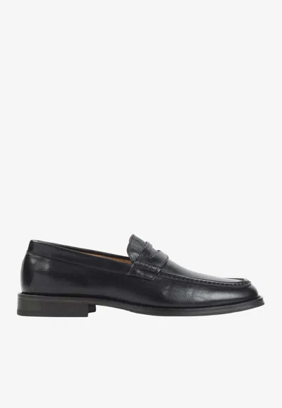 Our Legacy Leather Loafers With Penny-slot In Multi