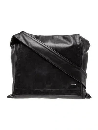 Pre-owned Our Legacy Leather Messenger Bag In Grey