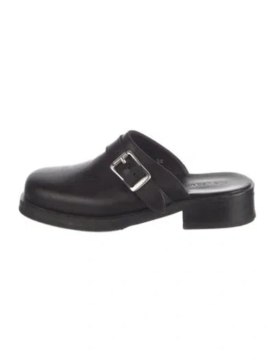 Pre-owned Our Legacy Leather Mules In Black