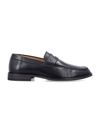 Our Legacy Leather Penny Loafers In Black
